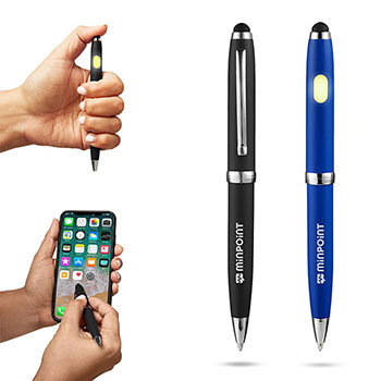 Metallic COB Ball Pen With Stylus