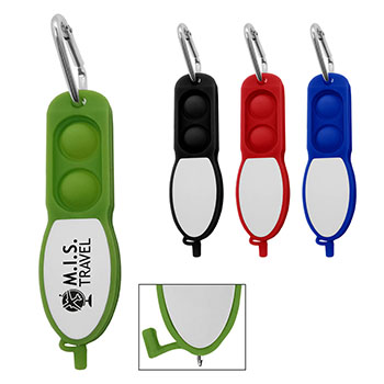 Push Pop Pen With Carabiner