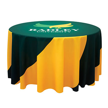 4' Round Table Throw with 25" Overhang Full Color Full Bleed