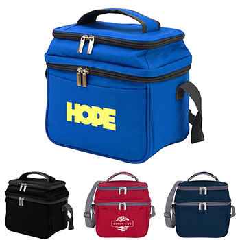 Dual Compartment 6 Can Cooler