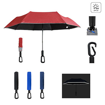 Ridgeline 46" Arc Reflective Umbrella with Carabiner Handle