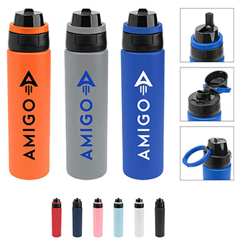 24 Oz. Pop Sip & Chug Recycled Stainless Steel Bottle