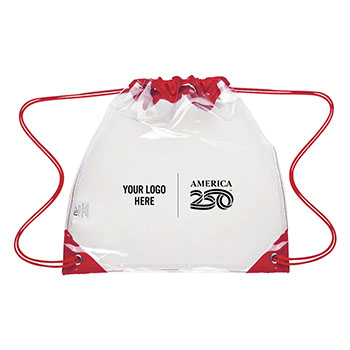 America250™ Touchdown Clear EVA Drawstring Backpack