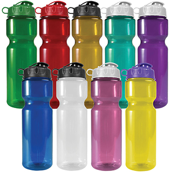 28 oz. Transparent Bottle With Flip Top