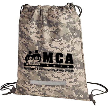 Camo Drawstring Tote