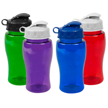 18 oz. Transparent Jr. Bottle With Flip Top LId