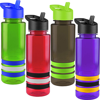 24 oz Tritan Sergeant Bottle With Flip Straw Lid