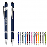 Rubberized Aluminum Click Stylus Pen