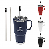 20 Oz Fulton Stainless Steel Mug With Straw