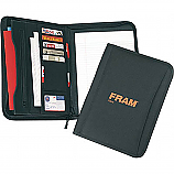 Deluxe 600 Denier Polyester Writing Padfolio with Zipper Closure