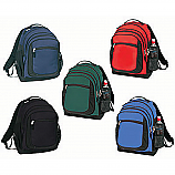 Deluxe 600 Denier Polyester Campus Backpack with Multi Organizer Sections